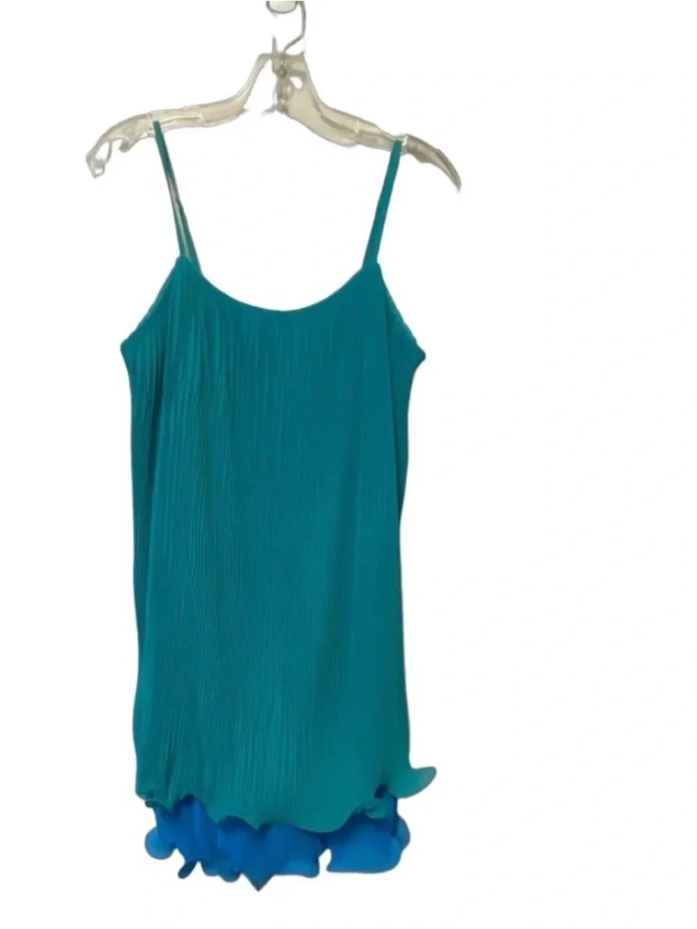 Milly Teal Layered Slip Dress